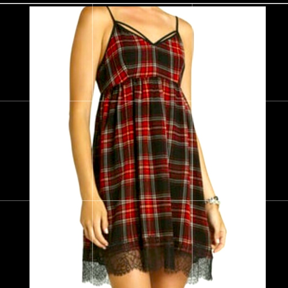 BCBGeneration Plaid Slip Dress Size 0